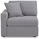 Modmax Granite Performance Fabric 7 Piece Modular Sectional with Storage Console and LAF Corner Chair