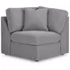 Modmax Granite Performance Fabric 6 Piece Modular Sectional with LAF Chaise and Storage Console