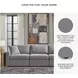 Modmax Granite Performance Fabric Modular 3 Piece Sectional Sofa