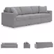 Modmax Granite Performance Fabric Modular 3 Piece Sectional Sofa