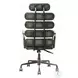Calan Vintage Black Top Grain Leather Swivel Office Chair
