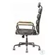 Calan Vintage Black Top Grain Leather Swivel Office Chair