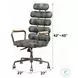 Calan Vintage Black Top Grain Leather Swivel Office Chair