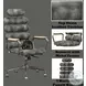 Calan Vintage Black Top Grain Leather Swivel Office Chair
