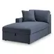 Modmax Ink Performance Fabric 3 Piece Modular Sectional with LAF Storage Chaise