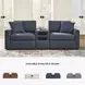 Modmax Ink Performance Fabric Modular Sectional Sofa with Audio Console