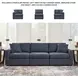 Modmax Ink Performance Fabric Modular 3 Piece Sectional Sofa