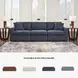 Modmax Ink Performance Fabric Modular 3 Piece Sectional Sofa