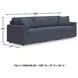 Modmax Ink Performance Fabric Modular 3 Piece Sectional Sofa