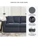 Modmax Ink Performance Fabric Modular 3 Piece Sectional Sofa