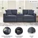 Modmax Ink Performance Fabric Modular Sectional Sofa with Storage Console
