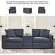 Modmax Ink Performance Fabric Modular Sectional Sofa with Storage Console
