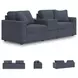 Modmax Ink Performance Fabric Modular Sectional Sofa with Storage Console