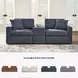 Modmax Ink Performance Fabric Modular Sectional Sofa with Storage Console