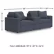 Modmax Ink Performance Fabric Modular Sectional Sofa with Storage Console