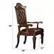 Vendome Brown Upholstered Executive Office Chair with Nailhead Trim