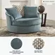 Laylabrook Teal Swivel Accent Chair