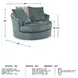 Laylabrook Teal Swivel Accent Chair