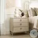 Whitmore Winona Alabaster And Brassy Champagne Bedside Nightstand