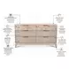 Manhattan Valley Dusty Rose 6 Drawer Dresser