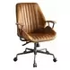 Hamilton Coffee Leather Upholstered Swivel Office Chair