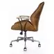 Hamilton Coffee Leather Upholstered Swivel Office Chair