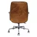Hamilton Coffee Leather Upholstered Swivel Office Chair