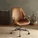 Hamilton Coffee Leather Upholstered Swivel Office Chair