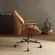 Hamilton Coffee Leather Upholstered Swivel Office Chair