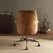 Hamilton Coffee Leather Upholstered Swivel Office Chair