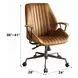Hamilton Coffee Leather Upholstered Swivel Office Chair