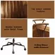 Hamilton Coffee Leather Upholstered Swivel Office Chair