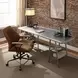 Hamilton Coffee Leather Upholstered Swivel Office Chair