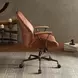 Hamilton Cocoa Leather Upholstered Swivel Office Chair
