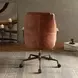 Hamilton Cocoa Leather Upholstered Swivel Office Chair