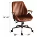 Hamilton Cocoa Leather Upholstered Swivel Office Chair