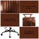 Hamilton Cocoa Leather Upholstered Swivel Office Chair