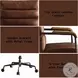 Harith Retro Brown Top Grain Leather Swivel Office Chair