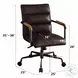 Harith Antique Ebony Leather Executive Office Chair