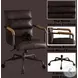 Harith Antique Ebony Leather Executive Office Chair