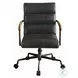 Harith Antique Ebony Leather Executive Office Chair