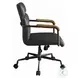 Harith Antique Ebony Leather Executive Office Chair