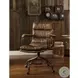 Harith Vintage Whiskey Top Grain Leather Swivel Office Chair