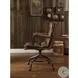 Harith Vintage Whiskey Top Grain Leather Swivel Office Chair