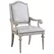 Aidan Beige 25" Upholstered Arm Chair with Nailhead Trim