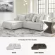 Top Tier Alloy Modular Reclining 3 Piece Sectional Sofa with LAF Chaise