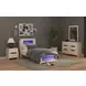 Darby Desert Twin Storage Panel Bed with USB Charging and LED