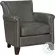Braintree Gray Leather Accent Chair