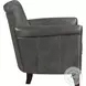 Braintree Gray Leather Accent Chair