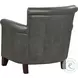 Braintree Gray Leather Accent Chair